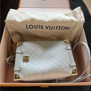 Louis Vuitton Side Trunk Debossed Leather Monogram MM Crossbody Bag